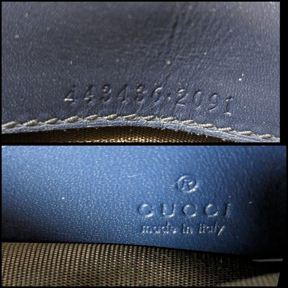 ✨Gucci ✨ marmont GG denim pearly denim long wallet converted to crossbody - Picture 7 of 14